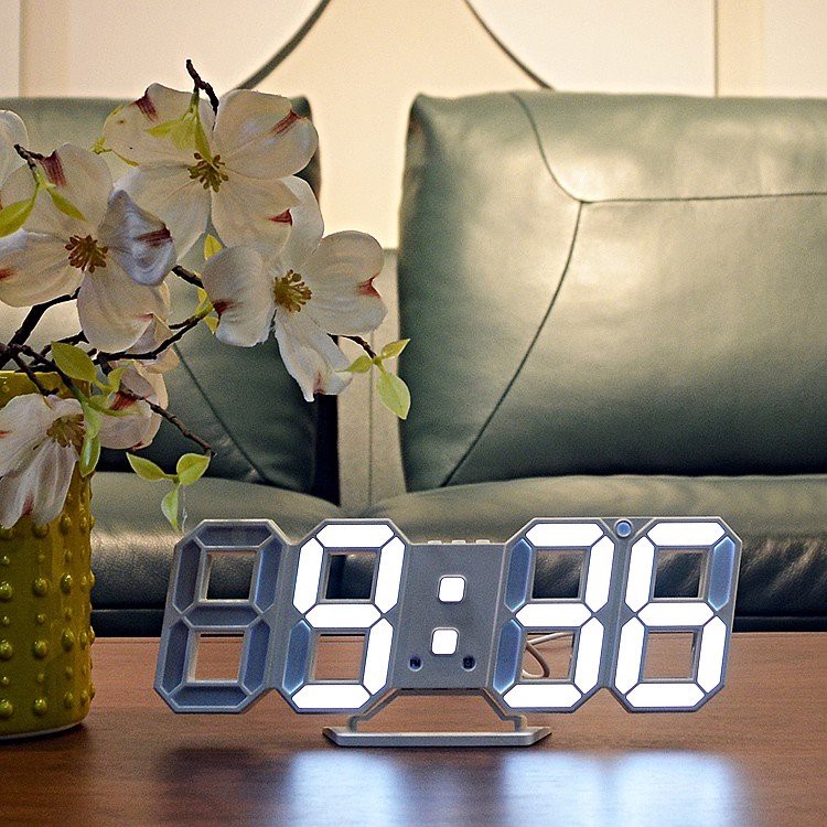 Đồng hồ LED 3D treo tường, để bàn thông minh TN828 Smart Clock
