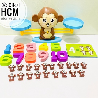 Đồ chơi khỉ toán học cân bằng thông minh Monkey Balance cho bé học đếm số, cân toán học giúp phát triển tư duy