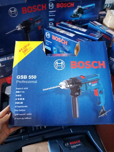 Bộ máy khoan động lực Bosch GSB 550 SET gồm 100 món