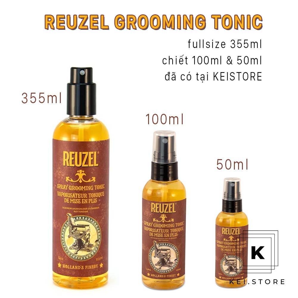 Xịt tạo phồng, dưỡng tóc Reuzel Spray Grooming Tonic