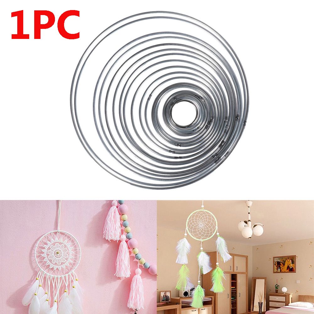 Phụ kiện vòng tròn bằng kim loại nhiều kích thước tùy chọn dùng làm dream catcher diy
