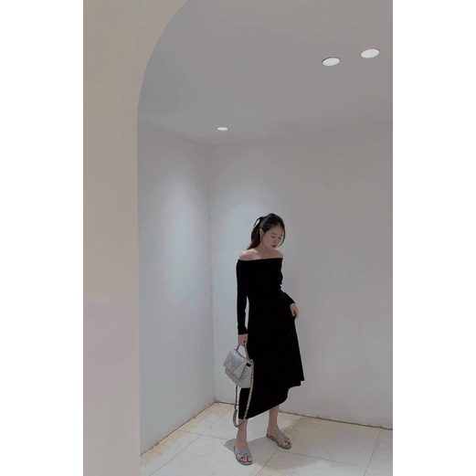 Váy len tăm trễ vai Zara hàng VNXK