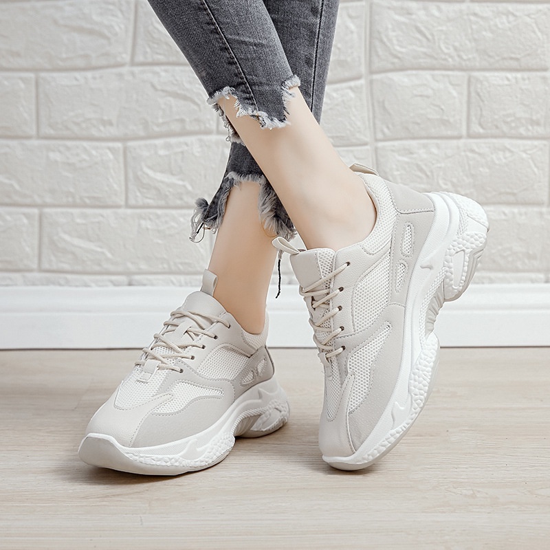 Giày sneakers chạy bộ IELGY thời trang phong cách Hàn Quốc kiểu giản đơn dễ phối đồ cho phái nữ