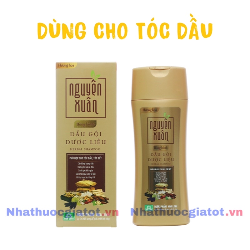 Dầu Gội Dược Liệu Nguyên Xuân - Giúp dưỡng da đầu và dưỡng tóc từ gốc, hõ trợ giảm tóc gãy rụng