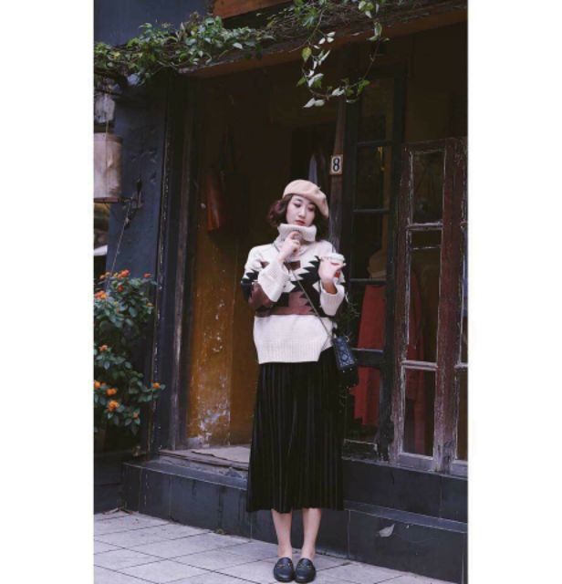 CHÂN VÁY XẾP LY DÁNG DÀI (ảnh thật) | BigBuy360 - bigbuy360.vn