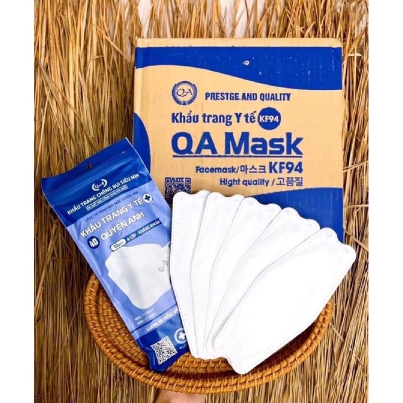 10 khẩu trang y tế KF94 QA Mask❤️GIÁ SỈ❤️chuẩn loại 1 siêu mịn thoáng bảo vệ sk