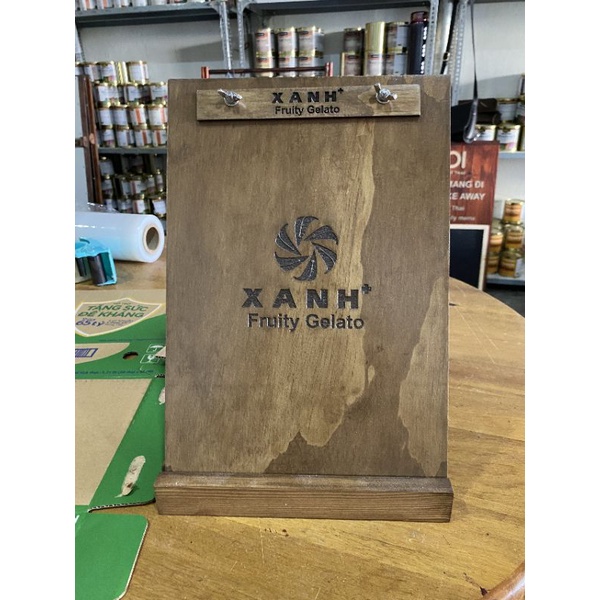 HCM | Menu vít chuồn/vít đồng kèm đế rãnh nghiêng size A4,A5  - LUXI DECOR HCM