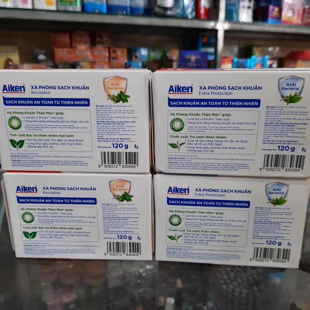 Xà bông cục sạch khuẩn Aiken 120g