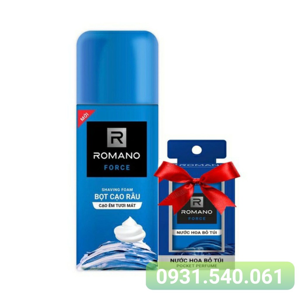 ROMANO_ BỌT CẠO RÂU CLASSIC/FORCE 175G KÈM NƯỚC HOA 18ML ( NƯỚC HOA TÙY Ý)