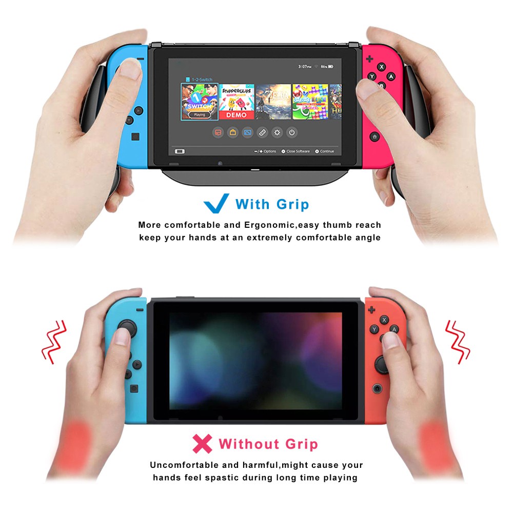 Tay Cầm Chơi Game Màu Xanh Dương Kèm Giá Đỡ Và Hộp Sạc Type C Cho Switch Pro | BigBuy360 - bigbuy360.vn