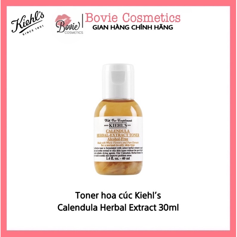 Toner hoa cúc Kiehl's Calendula Herbal Extract Toner Alcohol-free 40ml Nước hoa hồng Kiehls
