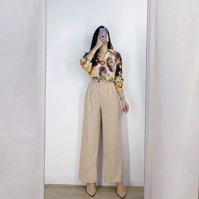 Quần thiennly màu kem