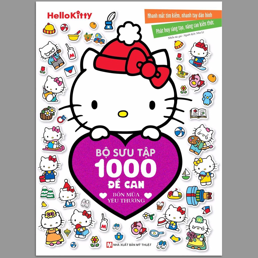 Sách - Hello Kitty - Bộ Sưu Tập 1000 đề can - Combo 4 quyển lẻ tùy chọn - Dành cho trẻ từ 2-8 tuổi