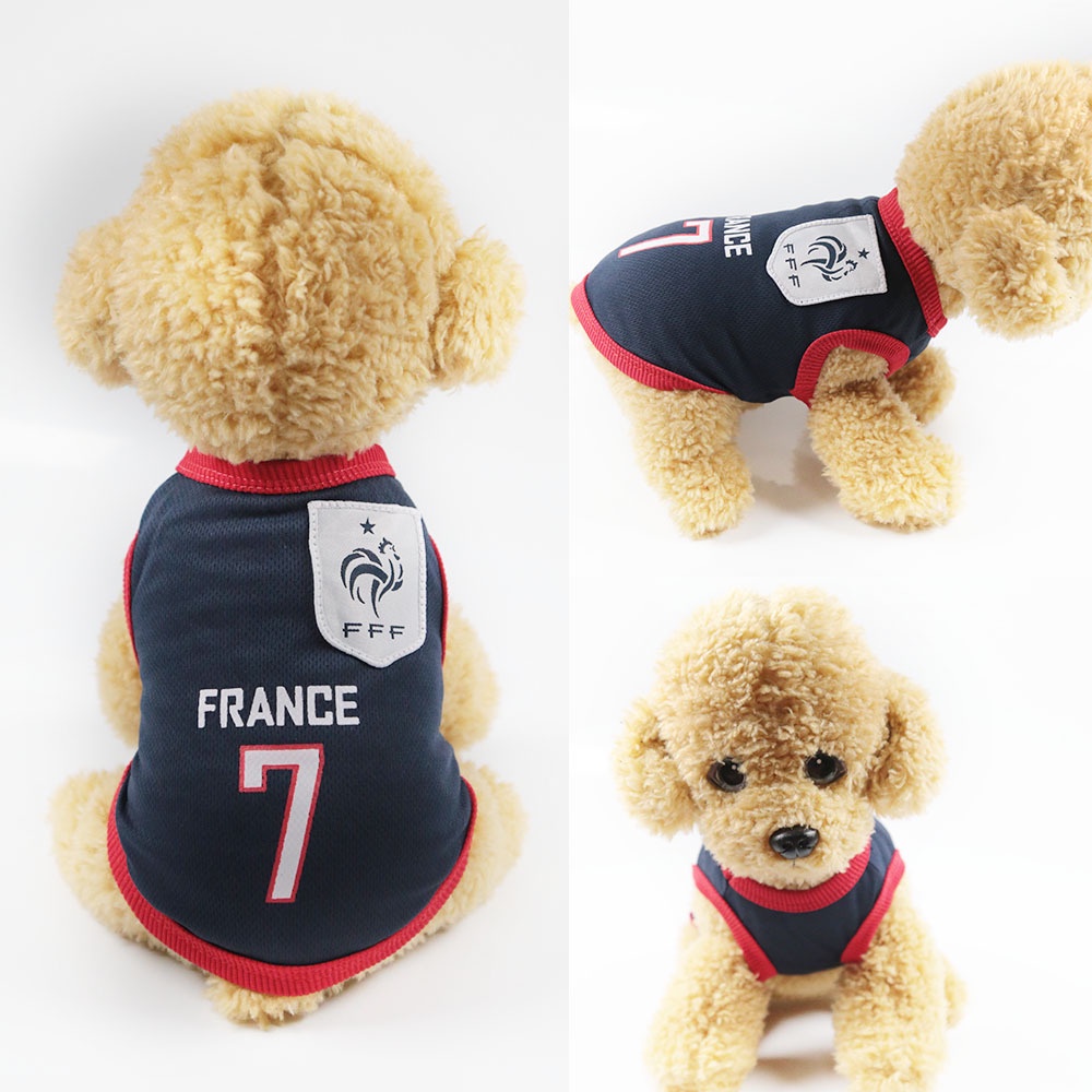 Áo Thun Cotton In Họa Tiết Bóng Đá / Bóng Rổ / Bull Pháp Thời Trang Mùa Hè Cho Cún Cưng