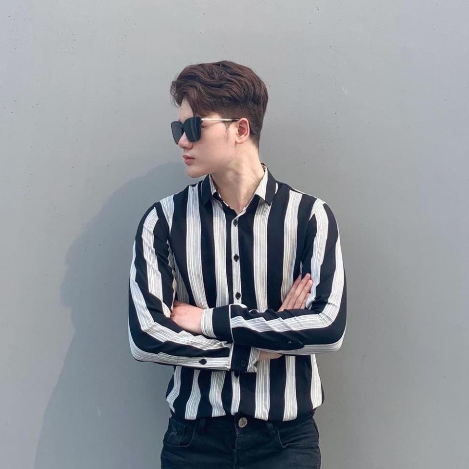 Áo sơ mi nam dài tay thời trang, sơ mi lụa đẹp công sở cao cấp họa tiết sang trọng shop44 | BigBuy360 - bigbuy360.vn