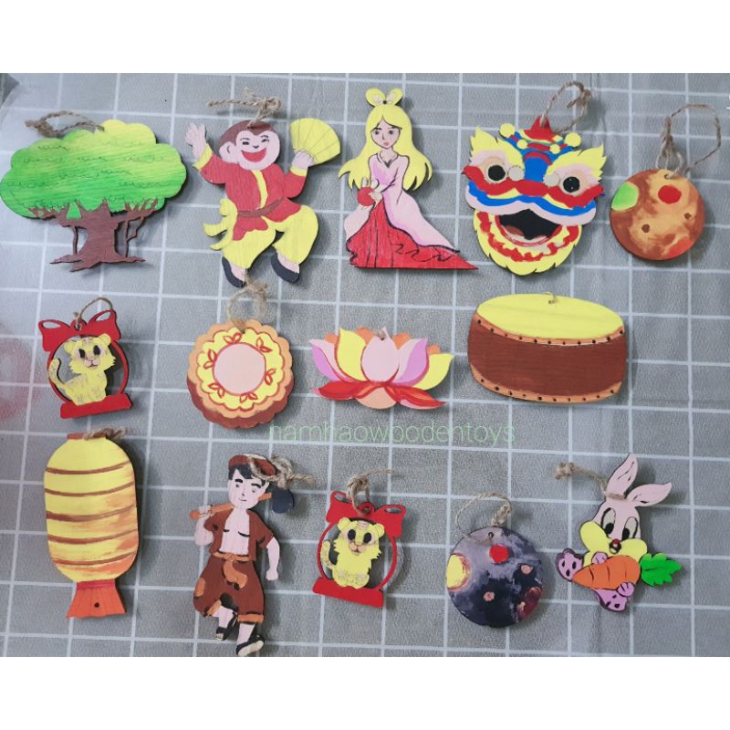 Sỉ, lẻ sét tô màu trung thu chú cuội, chị hằng bé thỏa sức sáng tạo decor