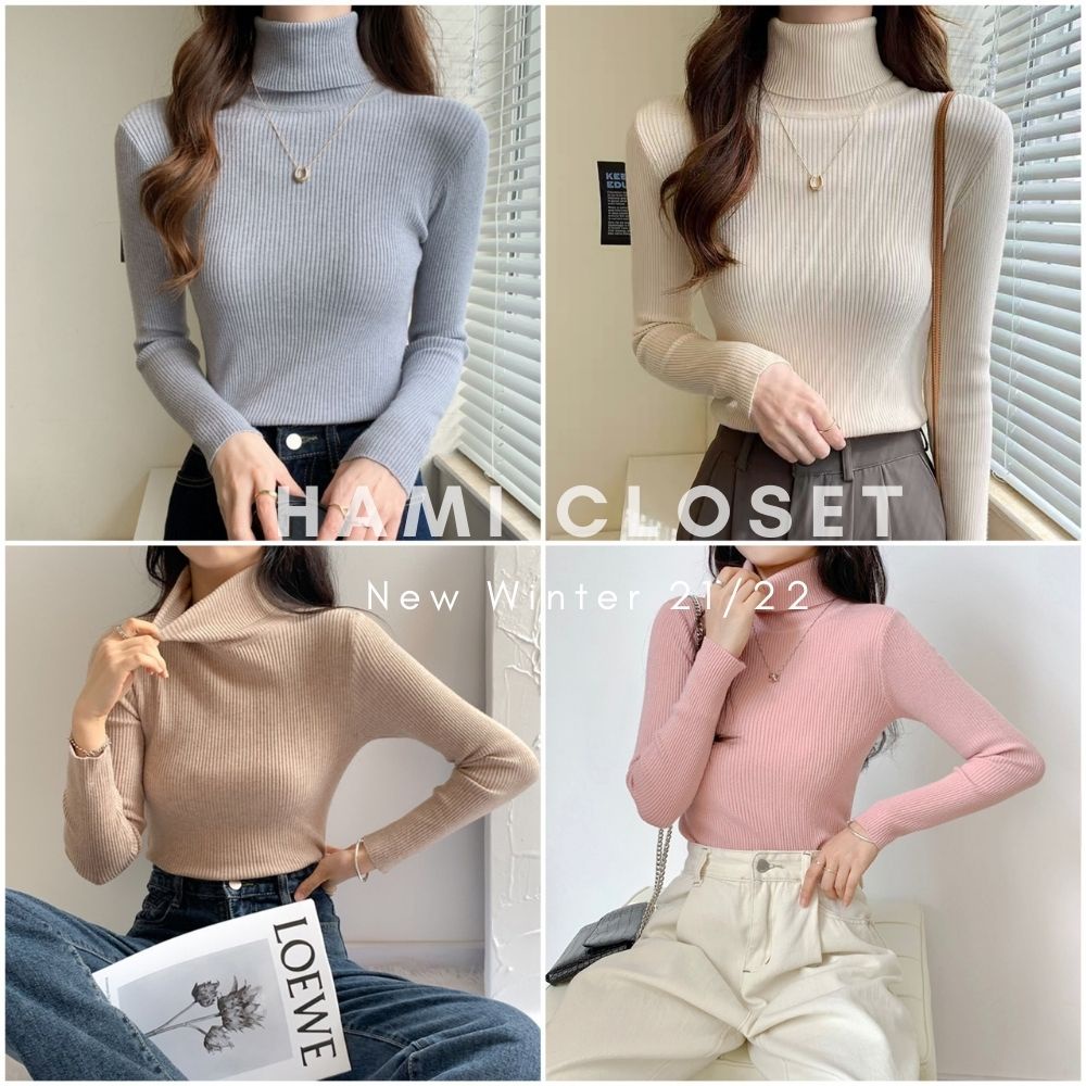 Áo len tăm cổ lọ dày chất đẹp mềm mịn nhiều màu hàng loại 1 mã AL01
