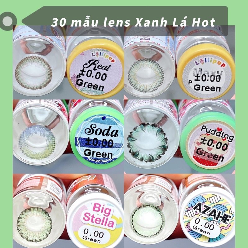 50 Mẫu lens Xanh lá-Green HOT_0 độ