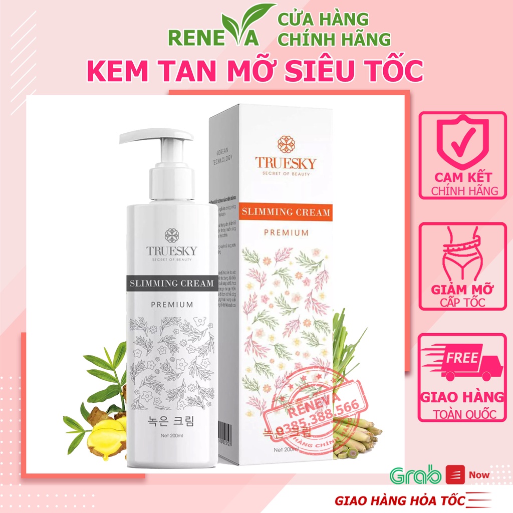 Kem Giảm Mỡ Bụng Chính Hãng TRUESKY [100ml-200ml], Gel Tan Mỡ Bụng Hiệu Quả Cấp Tốc An Toàn KTM05 RENEVA