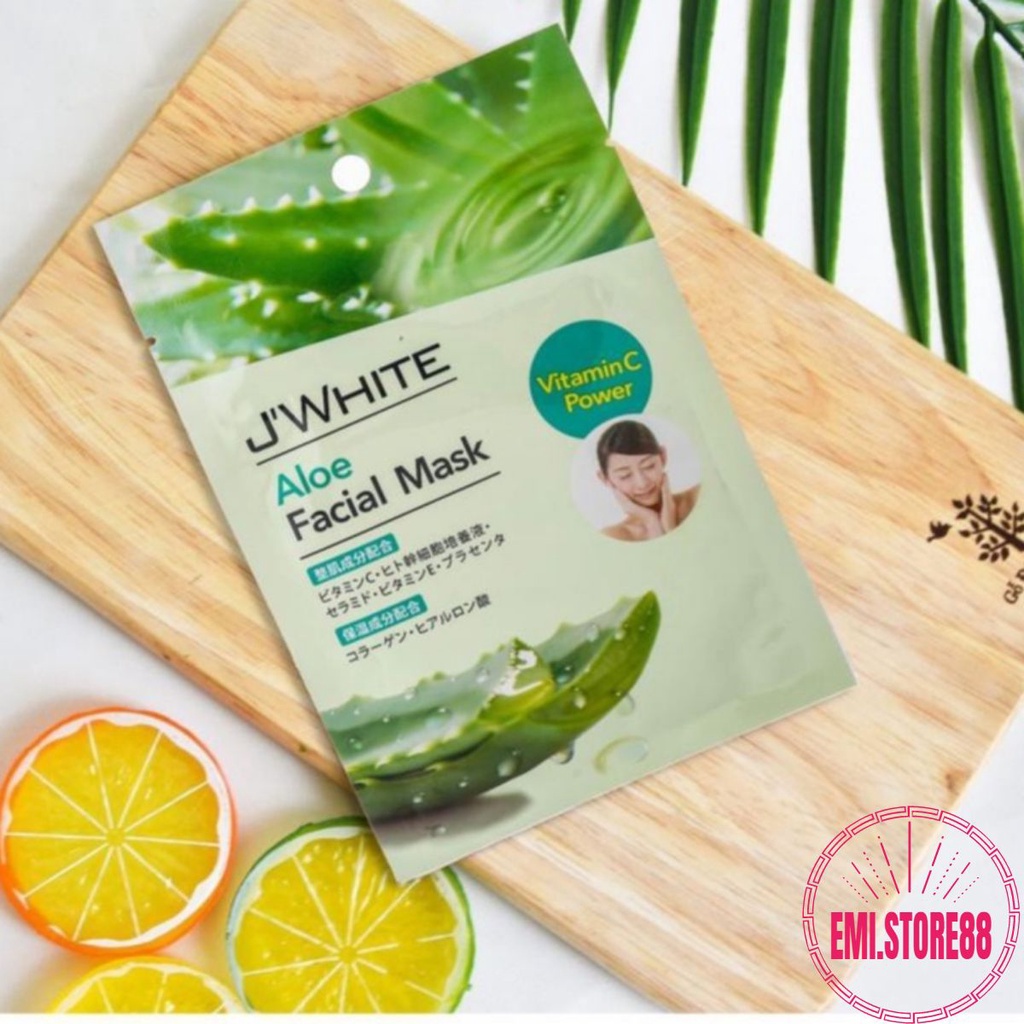 Mặt nạ đắp mặt dưỡng da Nhật Bản JWhite tinh chất Lô Hội 25g