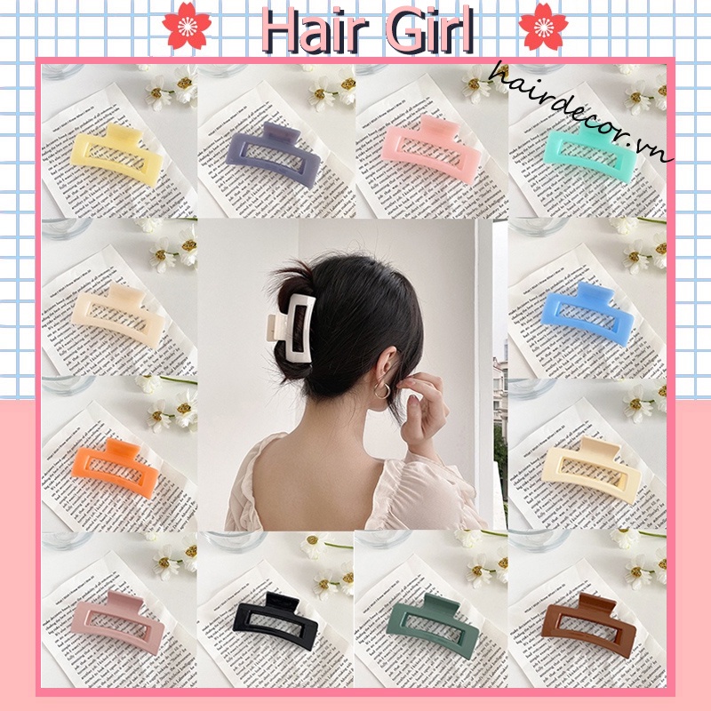 Kẹp tóc Acrylic màu sắc đơn giản thời trang Hàn Quốc