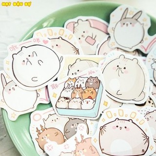 Hộp 45 Sticker Chủ Đề Bé Ú Cute Trang Trí Planner - Hạt đậu bự