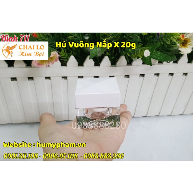 Hủ đựng kem face- Hủ Vuông Nắp X 20g