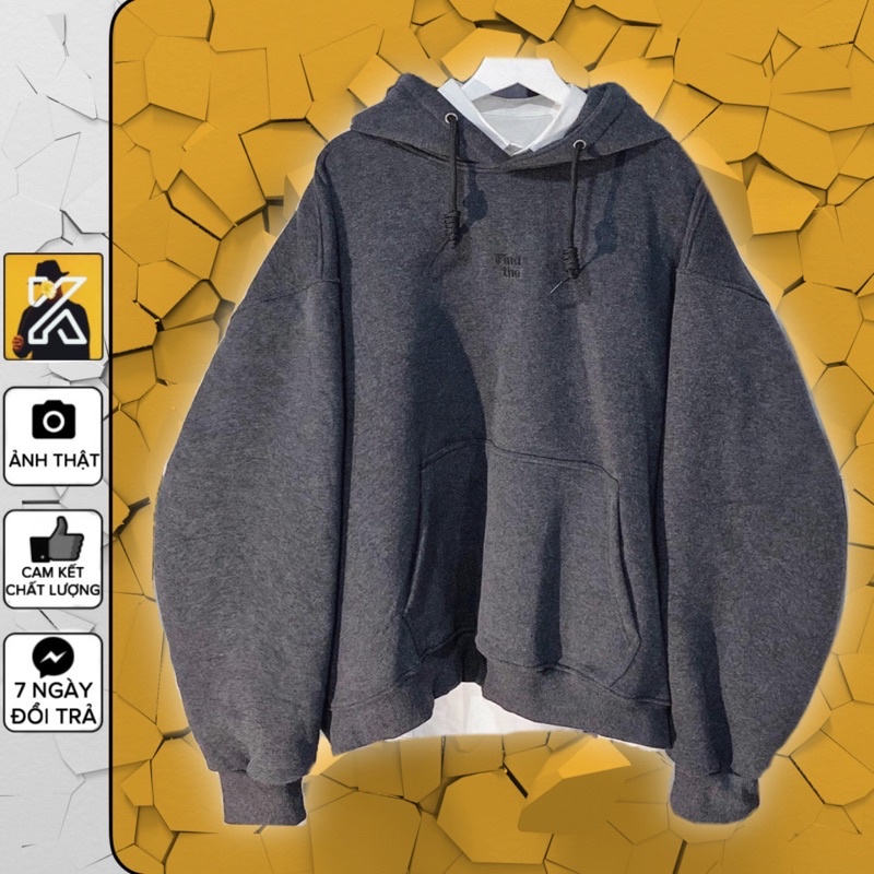 [sẵn] Áo Hoodie Form Rộng FIND THE xám đen [ nam nữ mặc ]