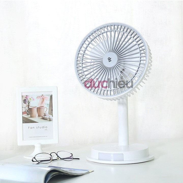 Quạt sạc tích điện loại to 5 chế độ có đèn led DP led
