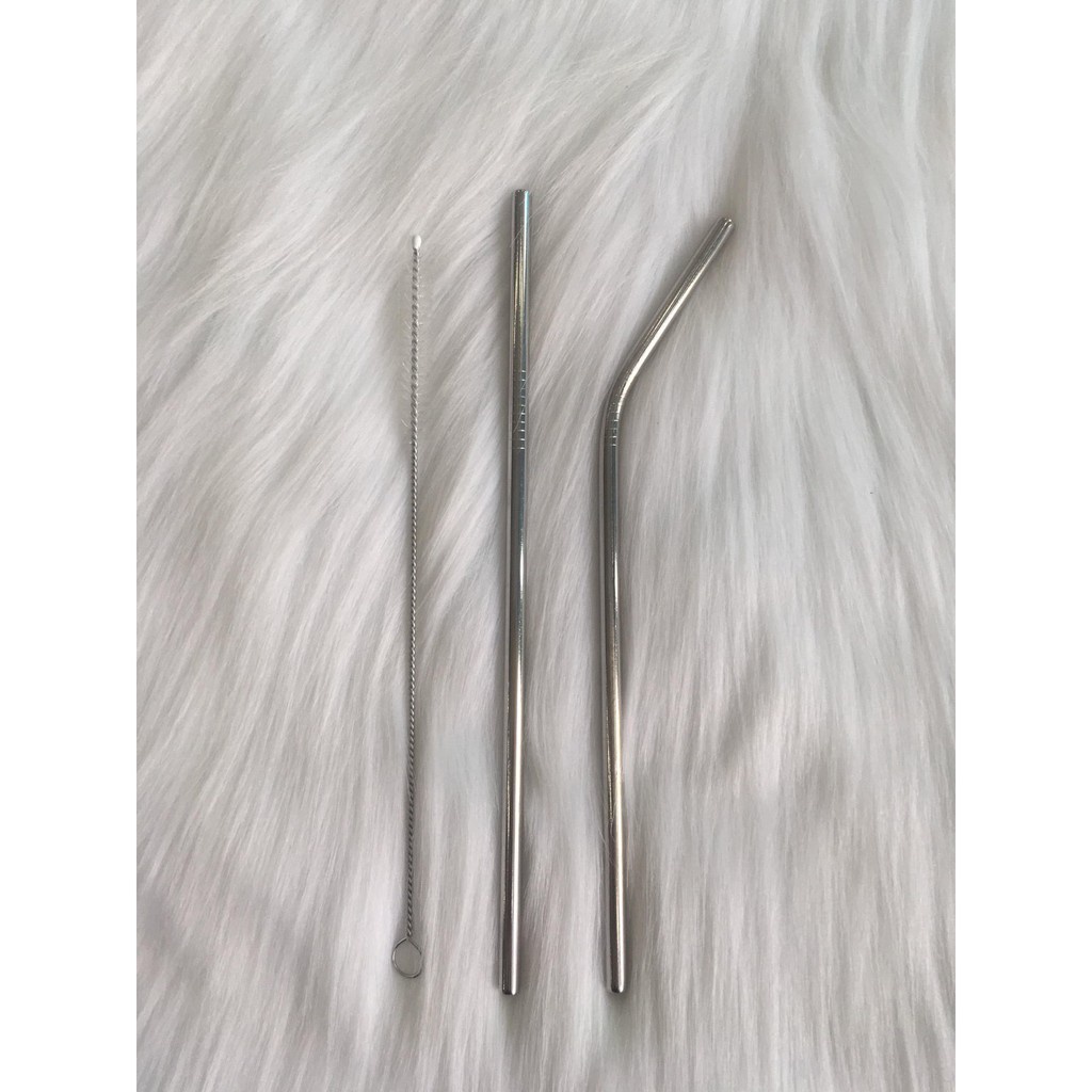 Set 2 Ống Hút Inox Kèm Cọ Rửa Thân Thiện Môi Trường 2241 Lamon Store