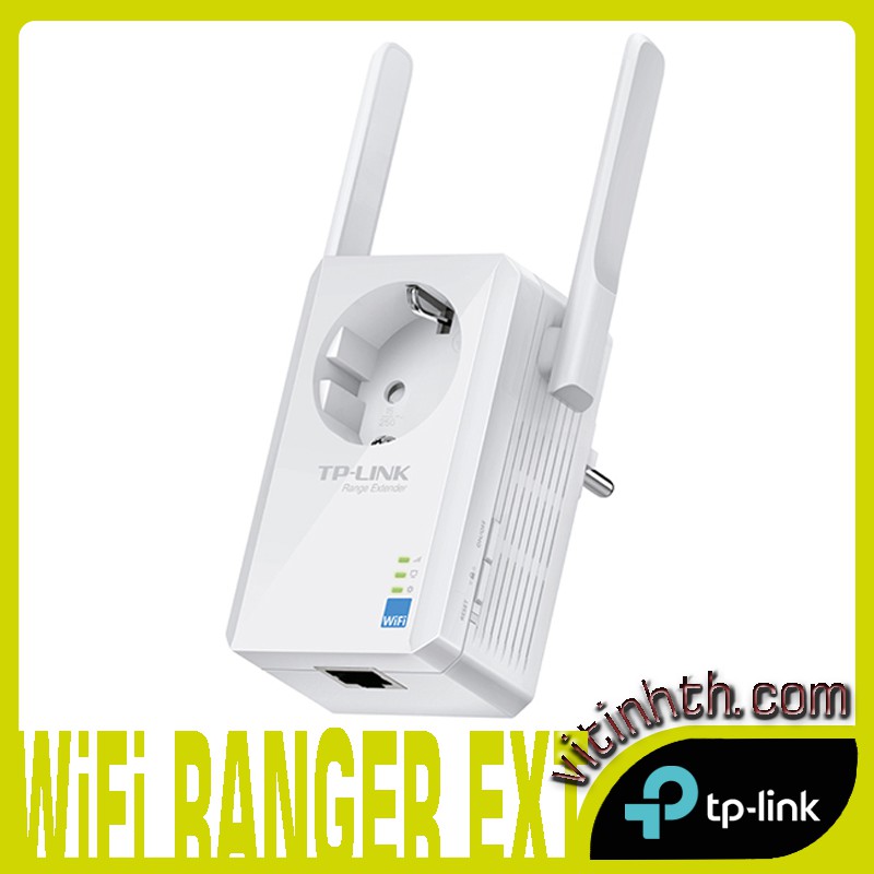 Bộ mở rộng sóng WiFi / Kích sóng WiFi tích hợp ổ cắm điện chính hãng TP-Link WA860RE chuẩn N300Mbps - THComputer Q11