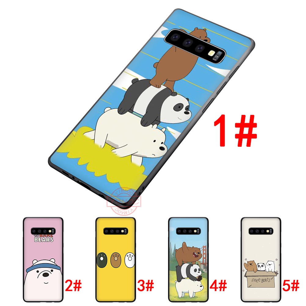 Ốp lưng Silicon in hình gấu hoạt hình đáng yêu cho Samsung Galaxy S7 Edge S8 S9 S10 Plus Note 8 9