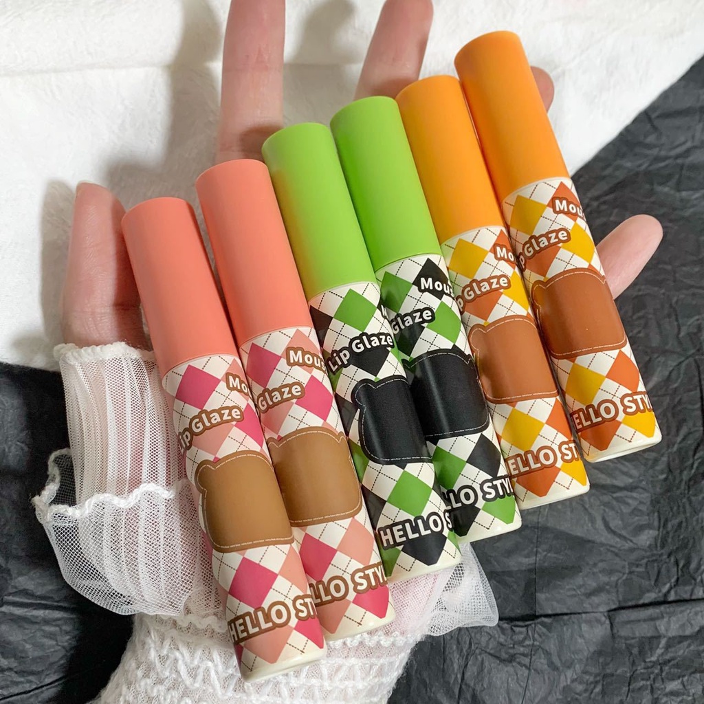 Son Môi Chất Nhung Lì Tự Nhiên 9 Màu Tùy Chọn Phong Cách Hello Kitty