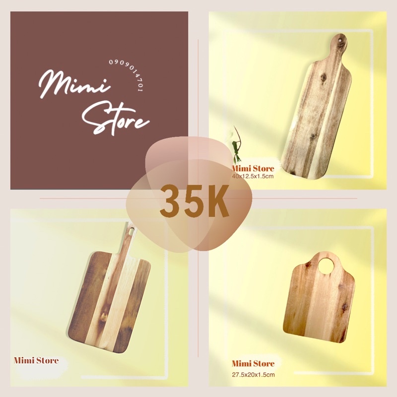 [Mã 11LSSALE giảm 100% đơn 50k] THỚT GỖ DECOR (HÀNG LỖI-CHỈ ÁP DỤNG MUA 2 CÁI)