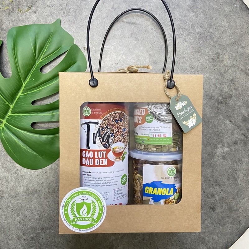 HOT- Hộp quà biếu tặng hạt dinh dưỡng hafood; Quà biếu cho công ty; doanh nghiệp; cơ quan