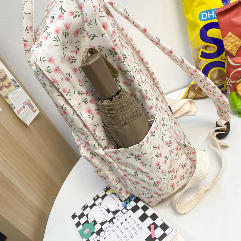 Ba Lô Học Sinh In Hoa Thời Trang Hàn Cho Nữ