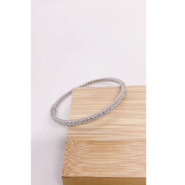 Lắc bạc xi vàng trắng full đá