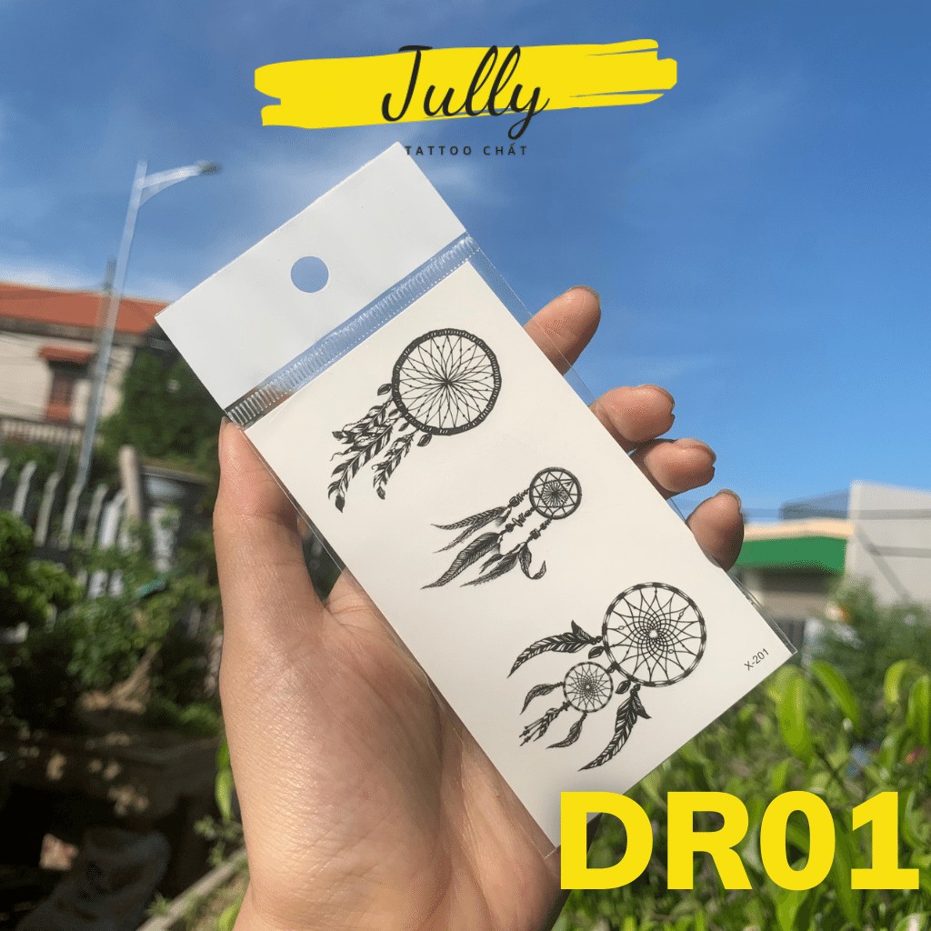 Hình xăm dán tạm thời Dream Catcher mini chống nước an toàn bền đẹp JULLY Tattoo chất