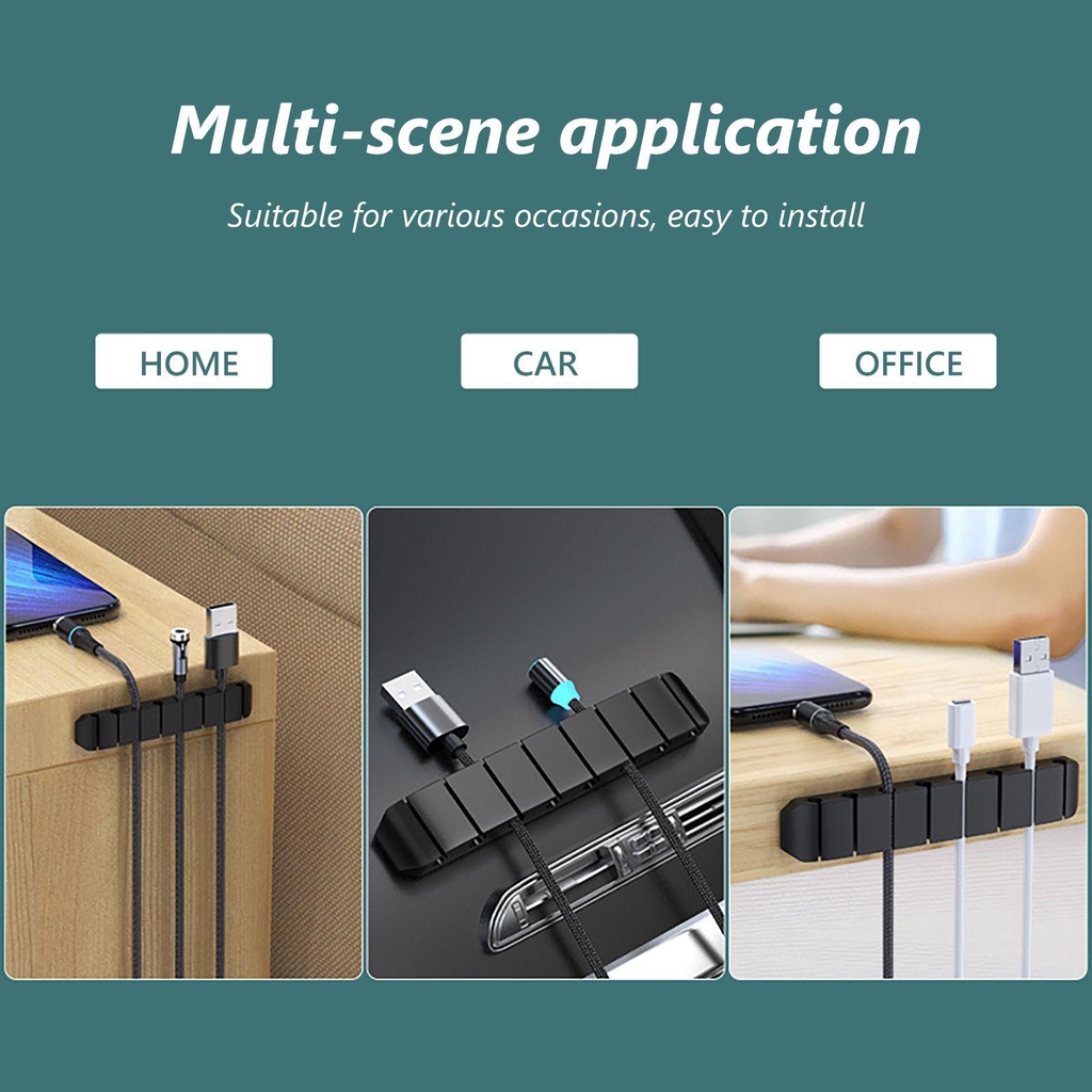 MYRONGOODS NEW USB Cable Winder Mouse Headphone Wire Desktop Tidy Organizer