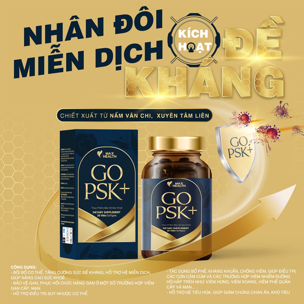 💪Viên uống PSK Go Bồi bổ cơ thể, tăng cường sức đề kháng, hỗ trợ hệ miễn dịch, giúp nâng cao sức khoẻ, chính hãng
