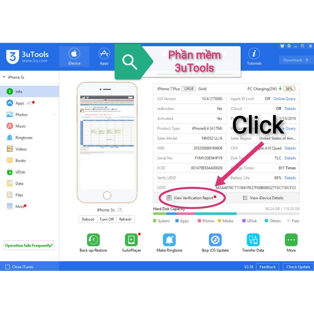 Màn hình IP7plus 7 plus zin