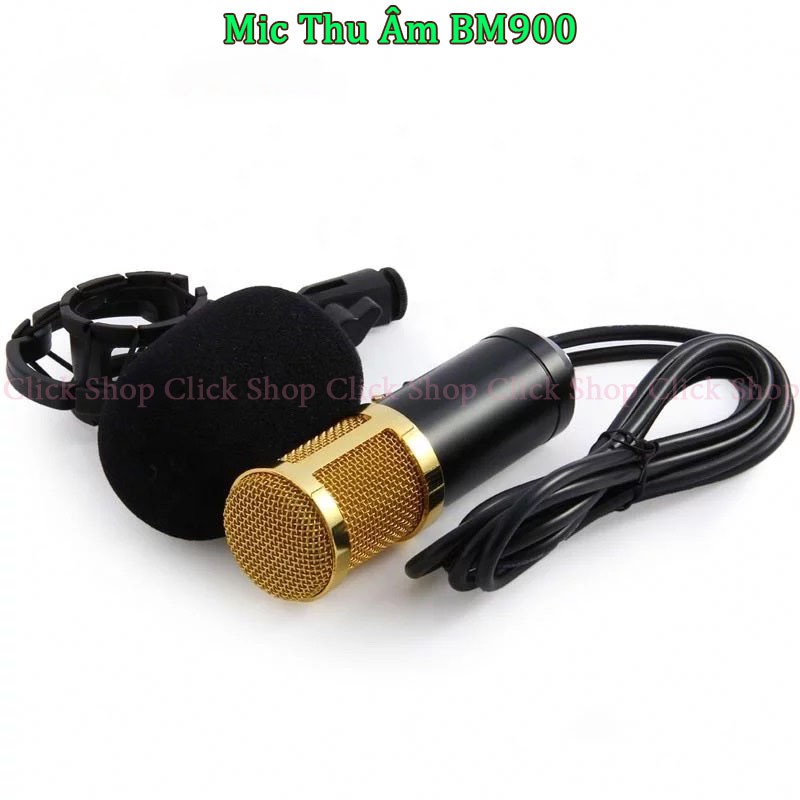 Micro Thu Âm BM900 Chạy Dòng Điện 5V Tích Hợp Các Sound Card và Mixer- Ngoài ra Mic Live Stream BM900 Lọc Âm Thanh Tốt