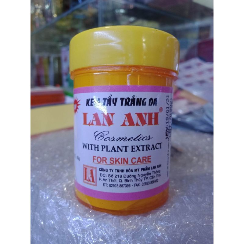 [Hàng chuẩn] Kem Tẩy Trắng Da Lan Anh hủ 80g, nguyên liệu, công thức làm kem trộn body trắng da.