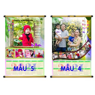 LICH TREO TƯỜNG 40 X 60CM , in lên trên giấy ảnh bóng đẹp, cán màng mờ chống nước + sáo treo.