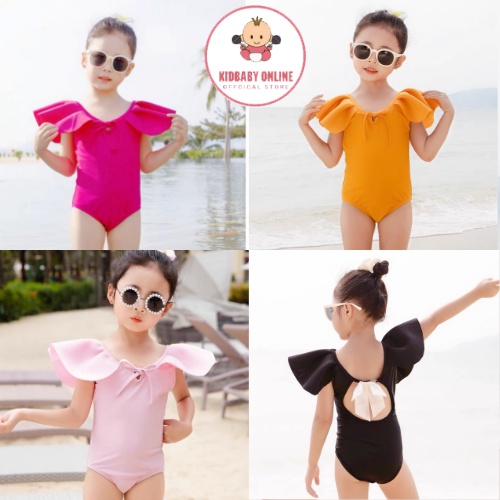 Bộ bơi bikini liền thân tay cánh tiên size nhỡ 10-25kg K139 Kidbabyonline- Bộ bơi bé gái 10-25kg- bikini bé gái