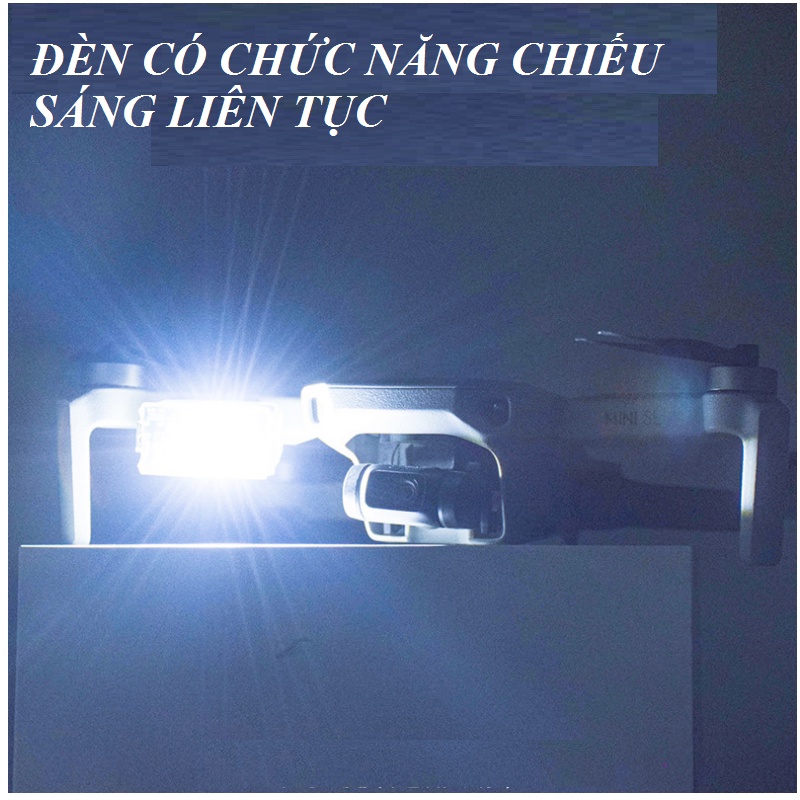 Đèn chiếu sáng gắn flycam DJI mini 3 pro /MINI 2/AIR2/2S/3PRO//mavic3 có chức năng chiếu sáng và nháy - Phụ kiện flycam