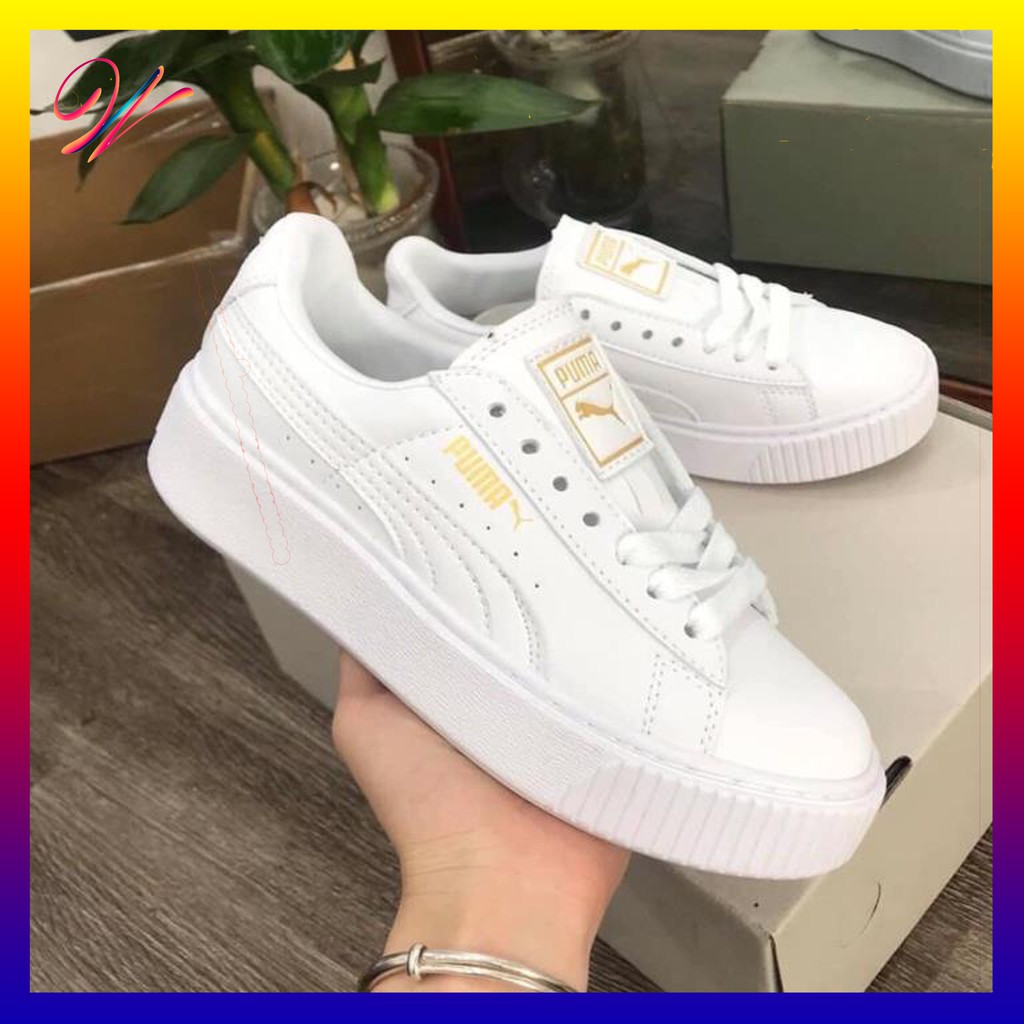 [Mã FAGREEN245 giảm tới 30K đơn 99K] giày Puma trắng chữ vàng mới | BigBuy360 - bigbuy360.vn