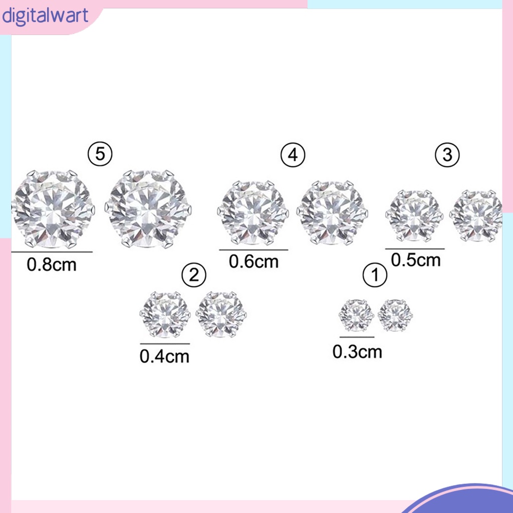 Dgggg Dgg✌❤ Set 12 Đôi Bông Tai Đính Đá Thời Trang Cho Nữ