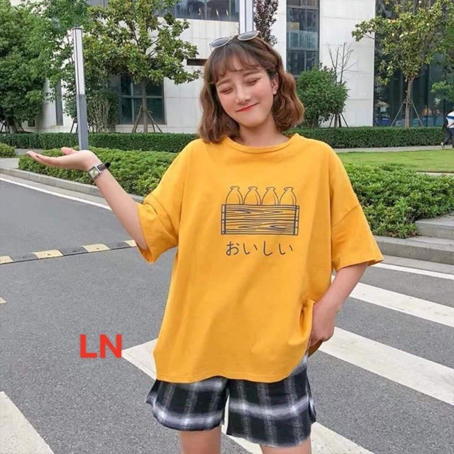 Áo lọ nước + quần đùi kẻ LN12