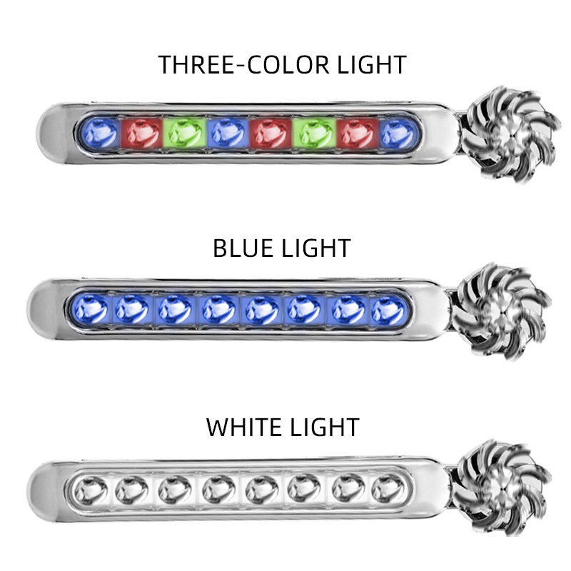 1 Dải Đèn Led Chạy Ban Ngày Trang Trí Xe Hơi / Xe Máy Chạy Ban Ngày Chạy Bằng Năng Lượng Gió RGB